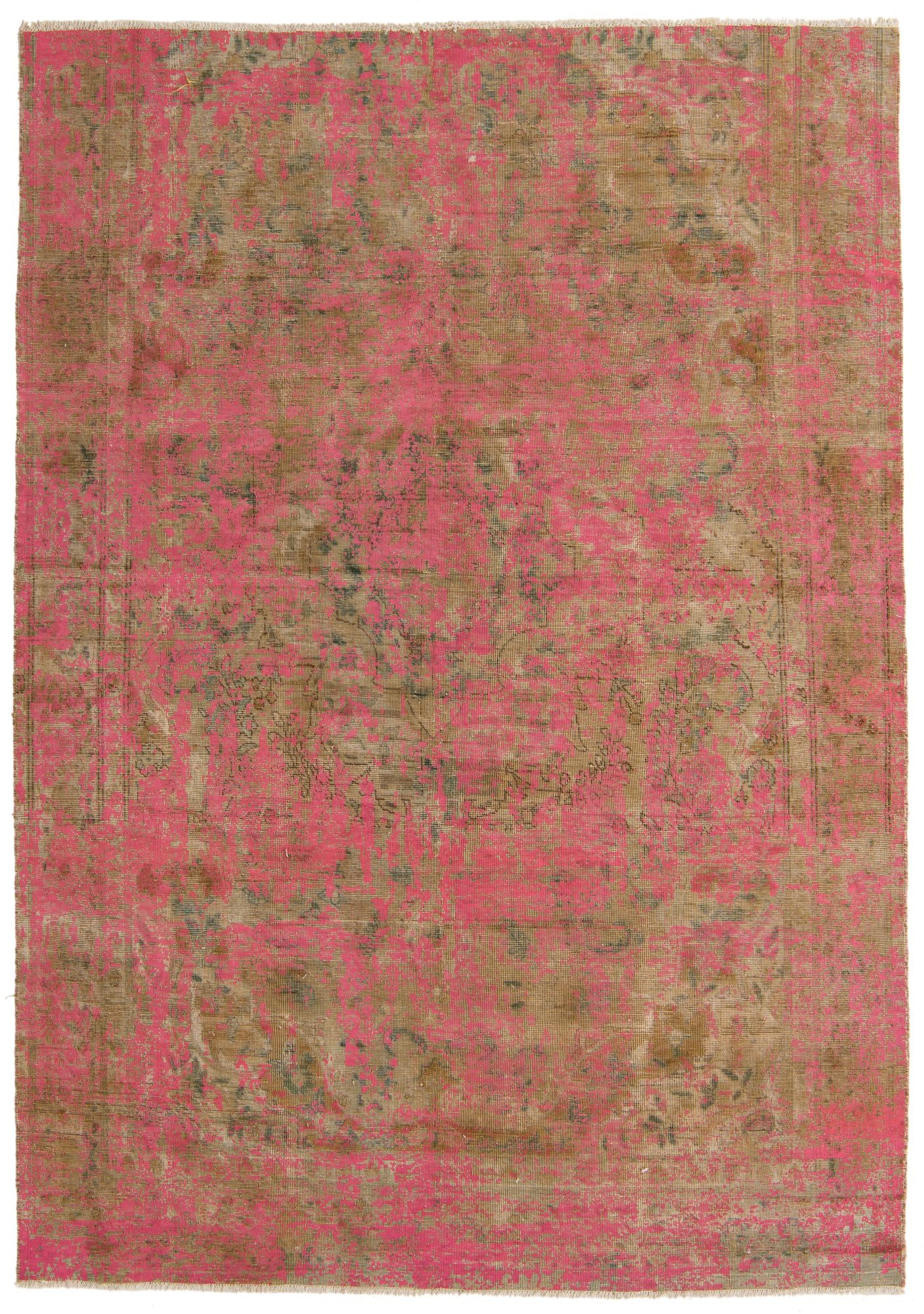 6' 2 x 8' 10 Hand Knotted Ultra Vintage Persian Wool Rug
