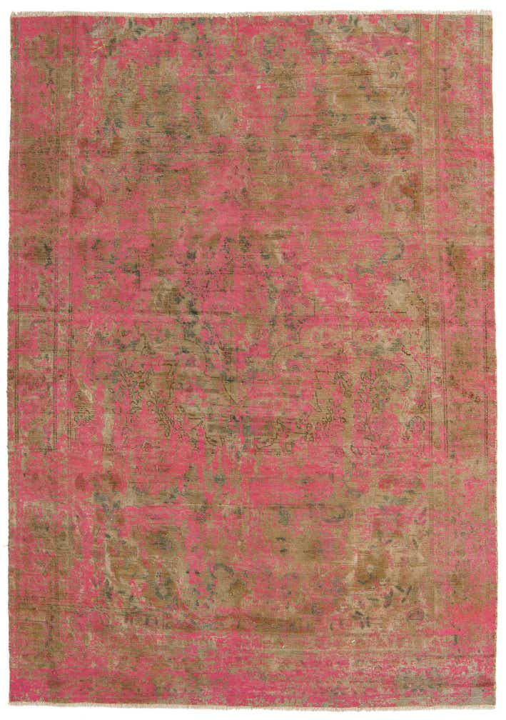 6' 2 x 8' 10 Hand Knotted Ultra Vintage Persian Wool Rug
