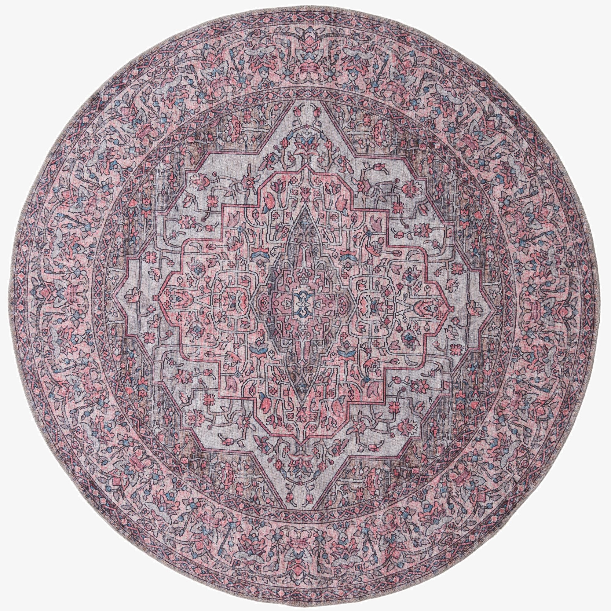 7' 3 x 7' 3  Washable Mangata Round Rug