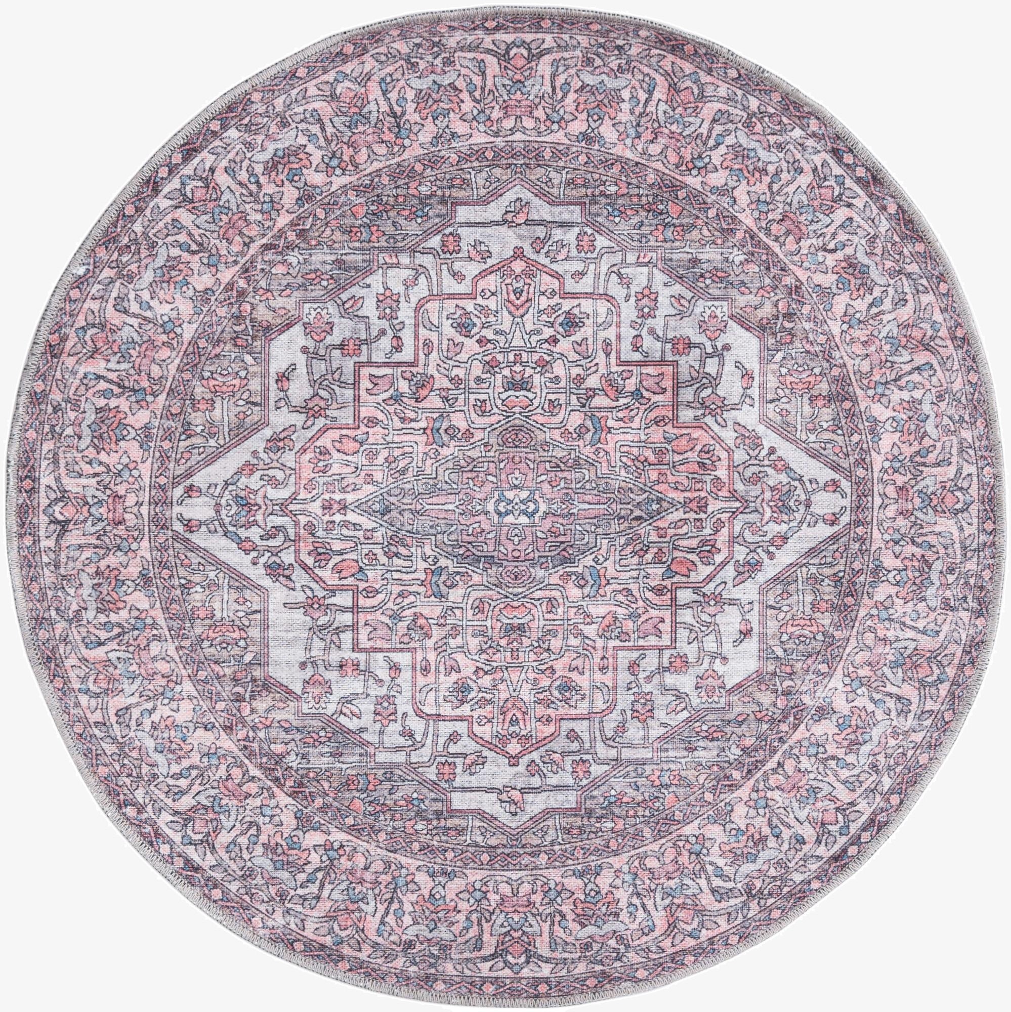 4' x 4'  Washable Mangata Round Rug