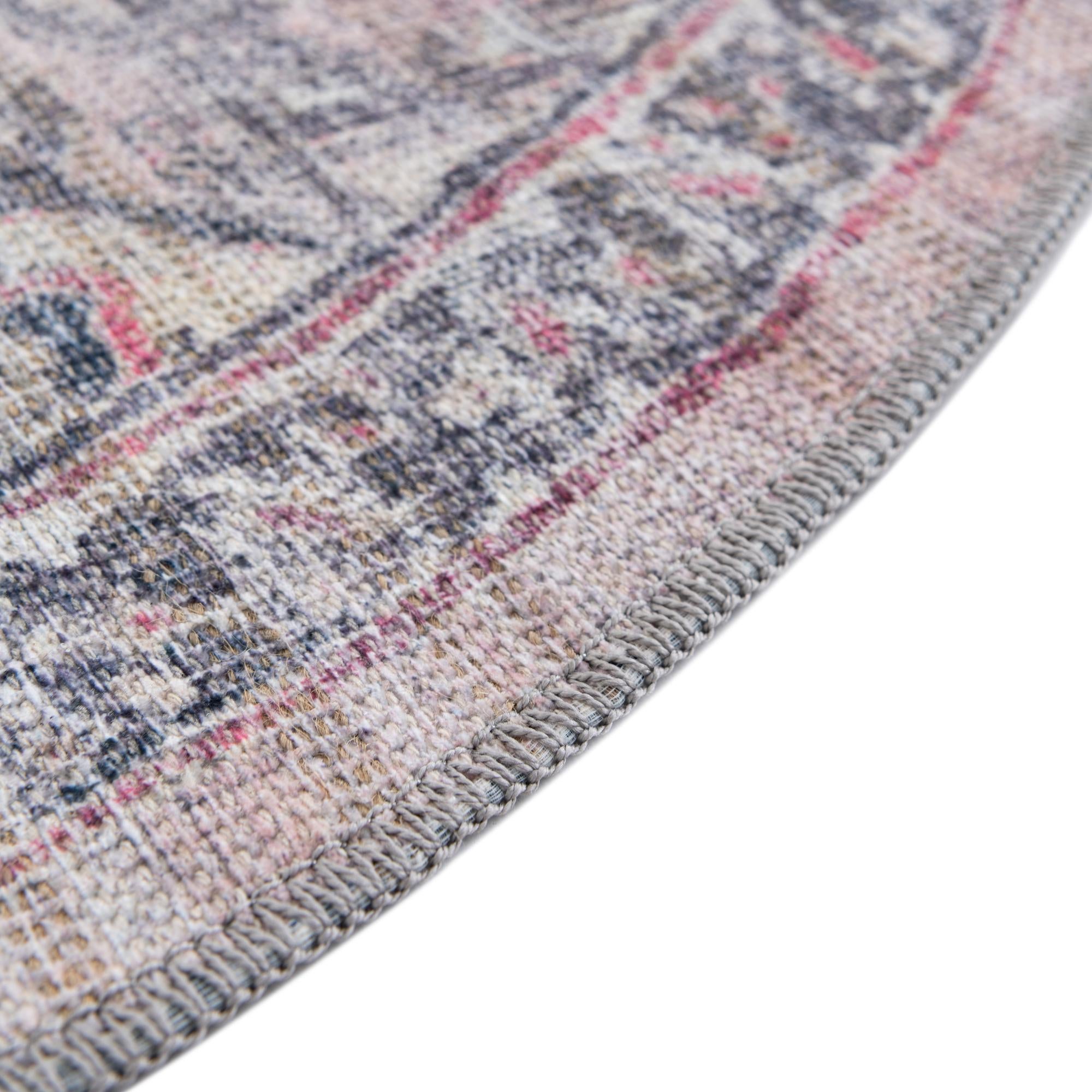 7' 10 x 7' 10 Washable Nostalgia Round Rug
