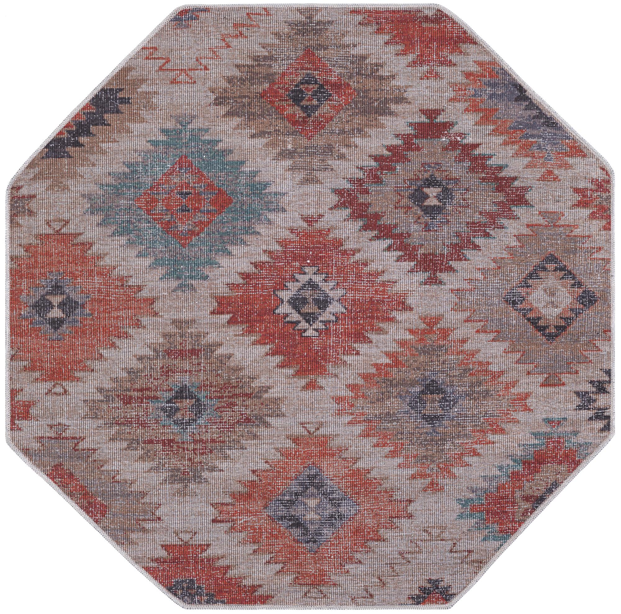 5' 3 x 5' 3 Washable Sisu Octagon Rug
