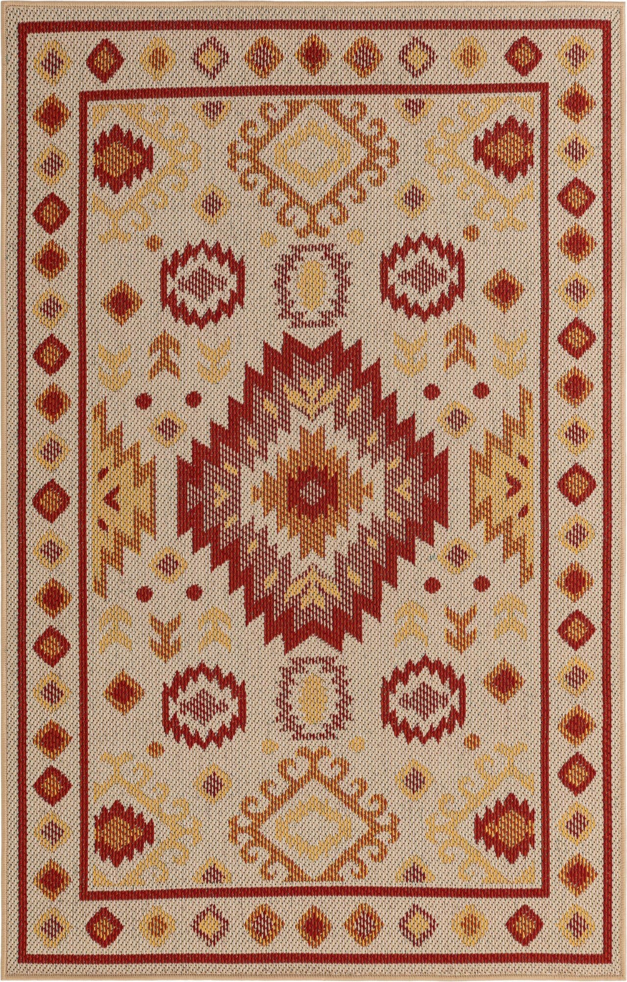 4' x 6'  Washable Baja Indoor / Outdoor Rug