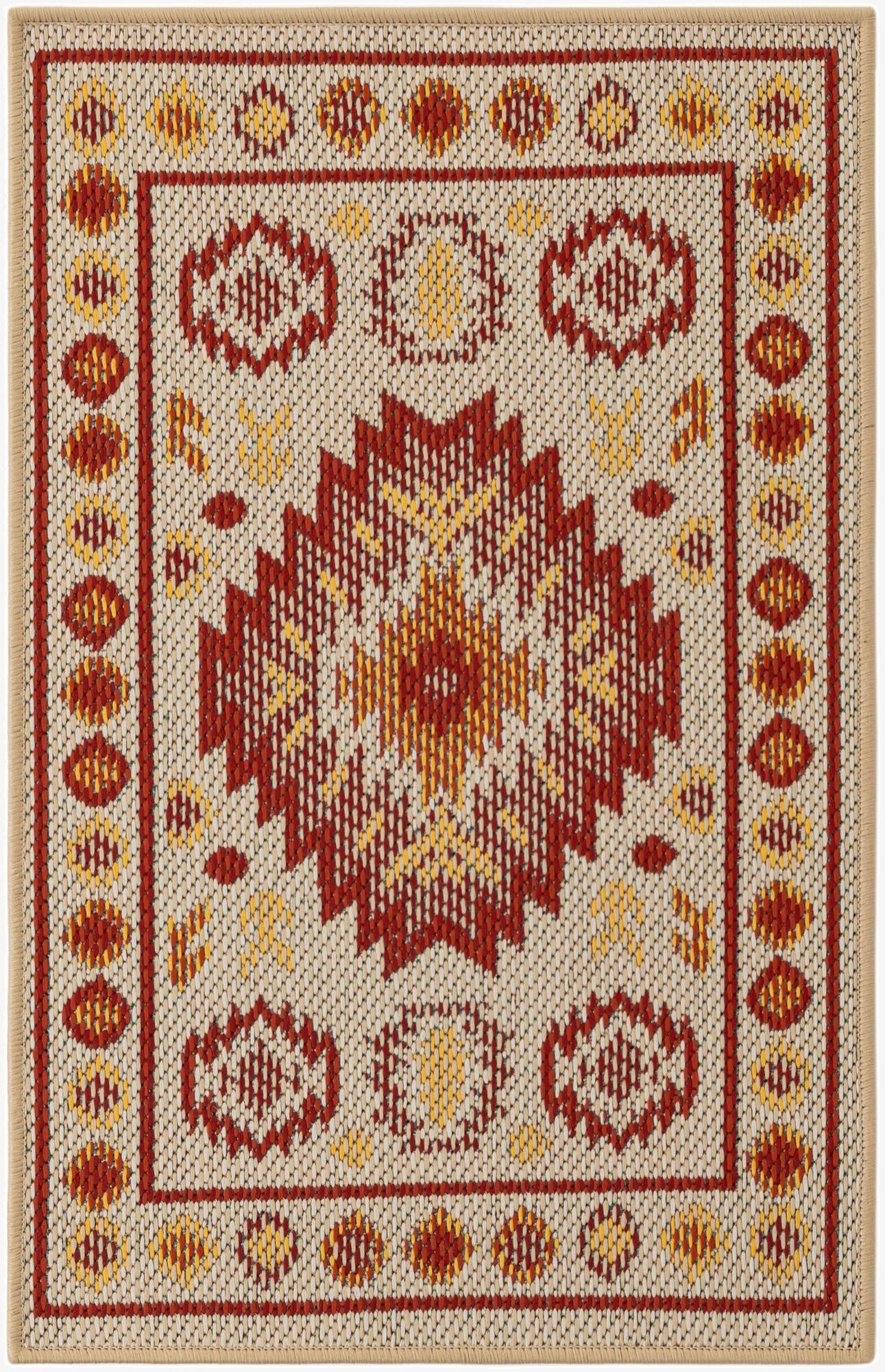2' x 3'  Washable Baja Indoor / Outdoor Rug