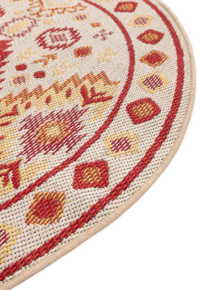 7' 10 x 7' 10 Easy-Clean Baja Indoor / Outdoor Round Rug