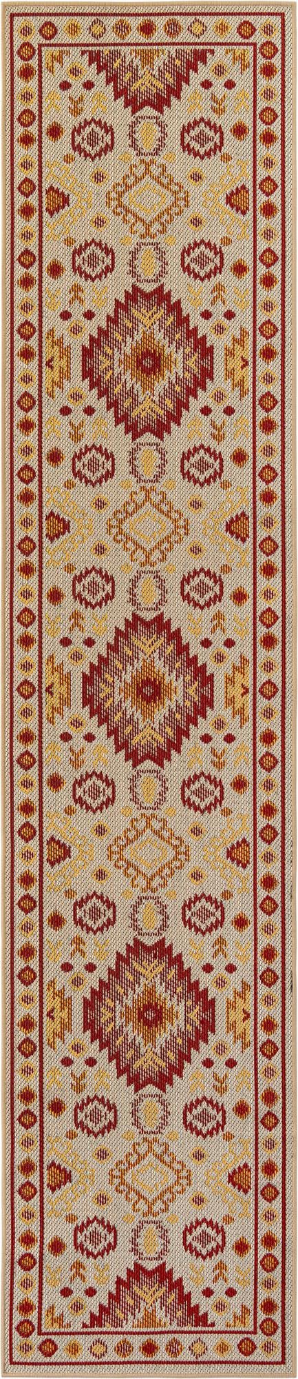 Rug Beige and Rust Red Swatch link