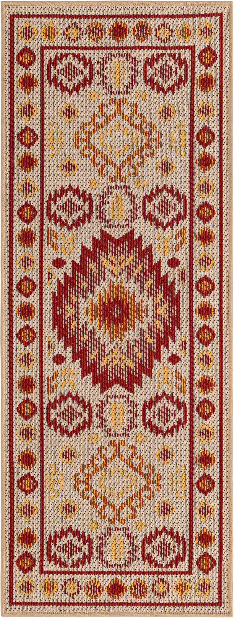 Rug Beige and Rust Red Swatch link