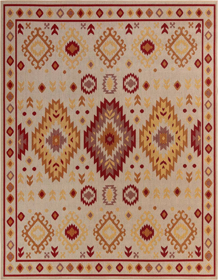 Detail image of 10' x 10' Easy-Clean Baja Indoor / Outdoor Square Rug
