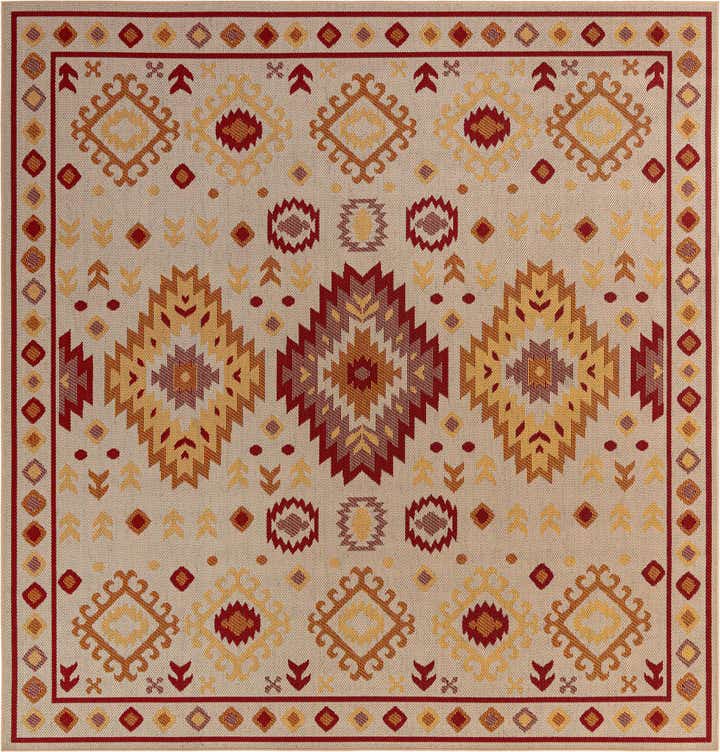 10' x 10' Easy-Clean Baja Indoor / Outdoor Square Rug