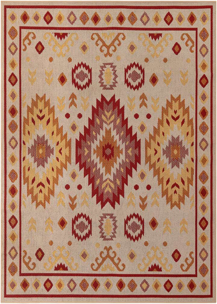 7' 10 x 7' 10 Easy-Clean Baja Indoor / Outdoor Square Rug