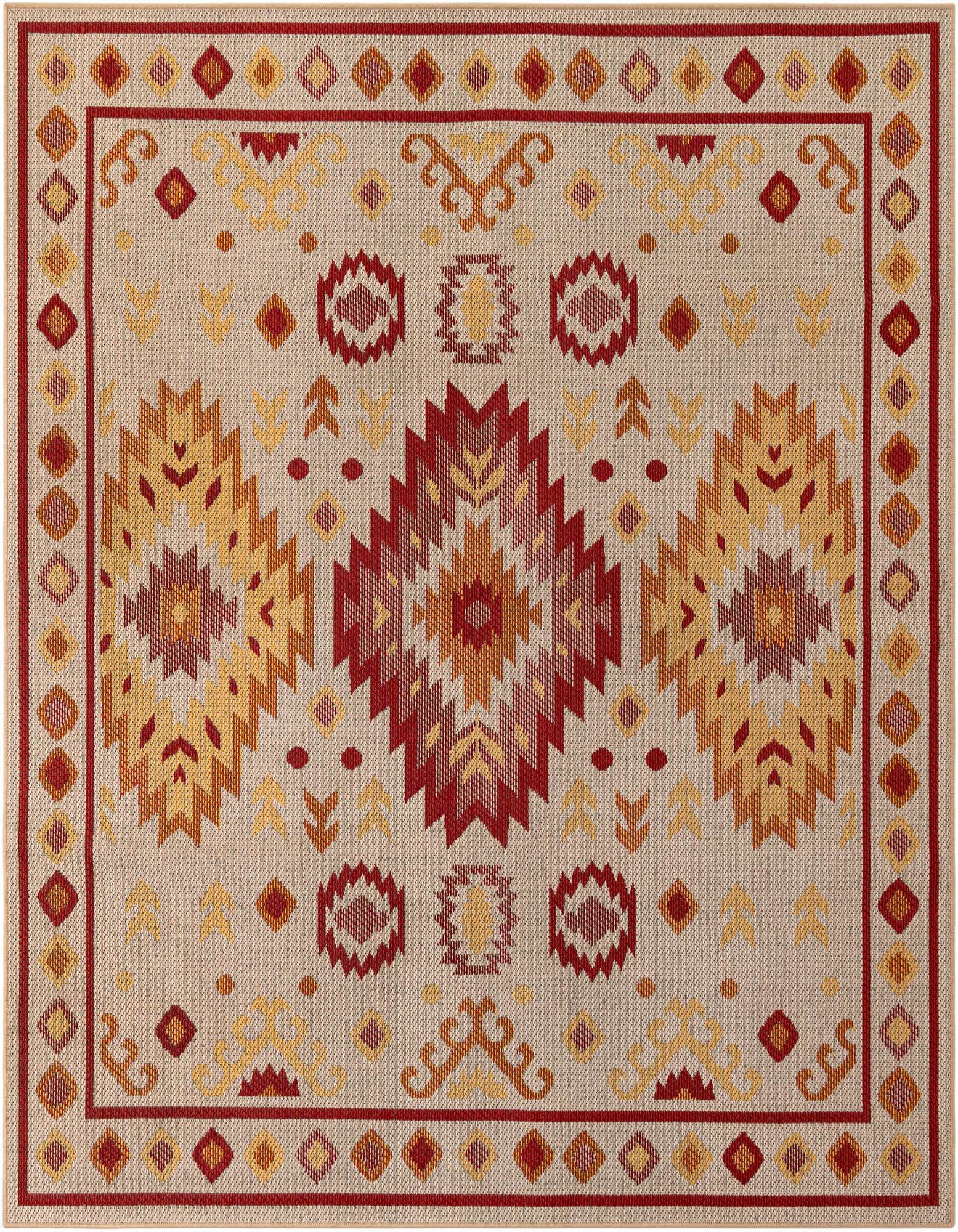 7' 10 x 7' 10 Easy-Clean Baja Indoor / Outdoor Square Rug
