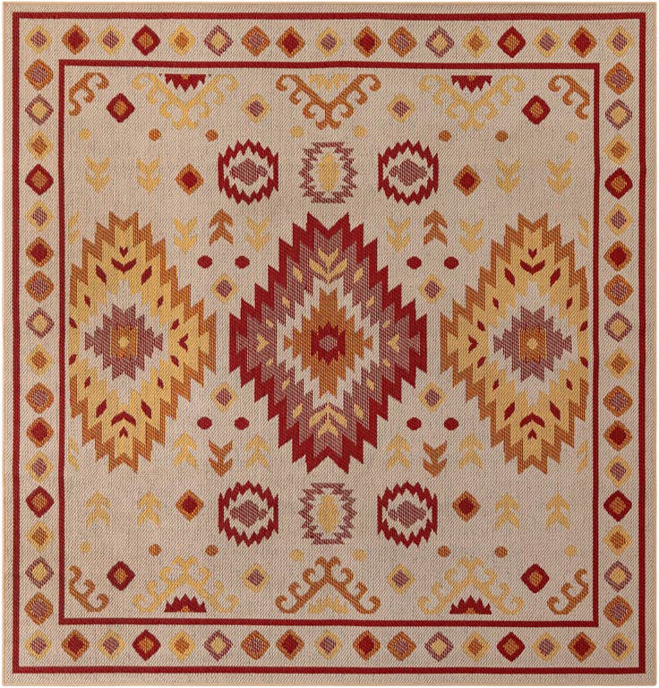 Detail image of 7' 10 x 7' 10 Easy-Clean Baja Indoor / Outdoor Square Rug