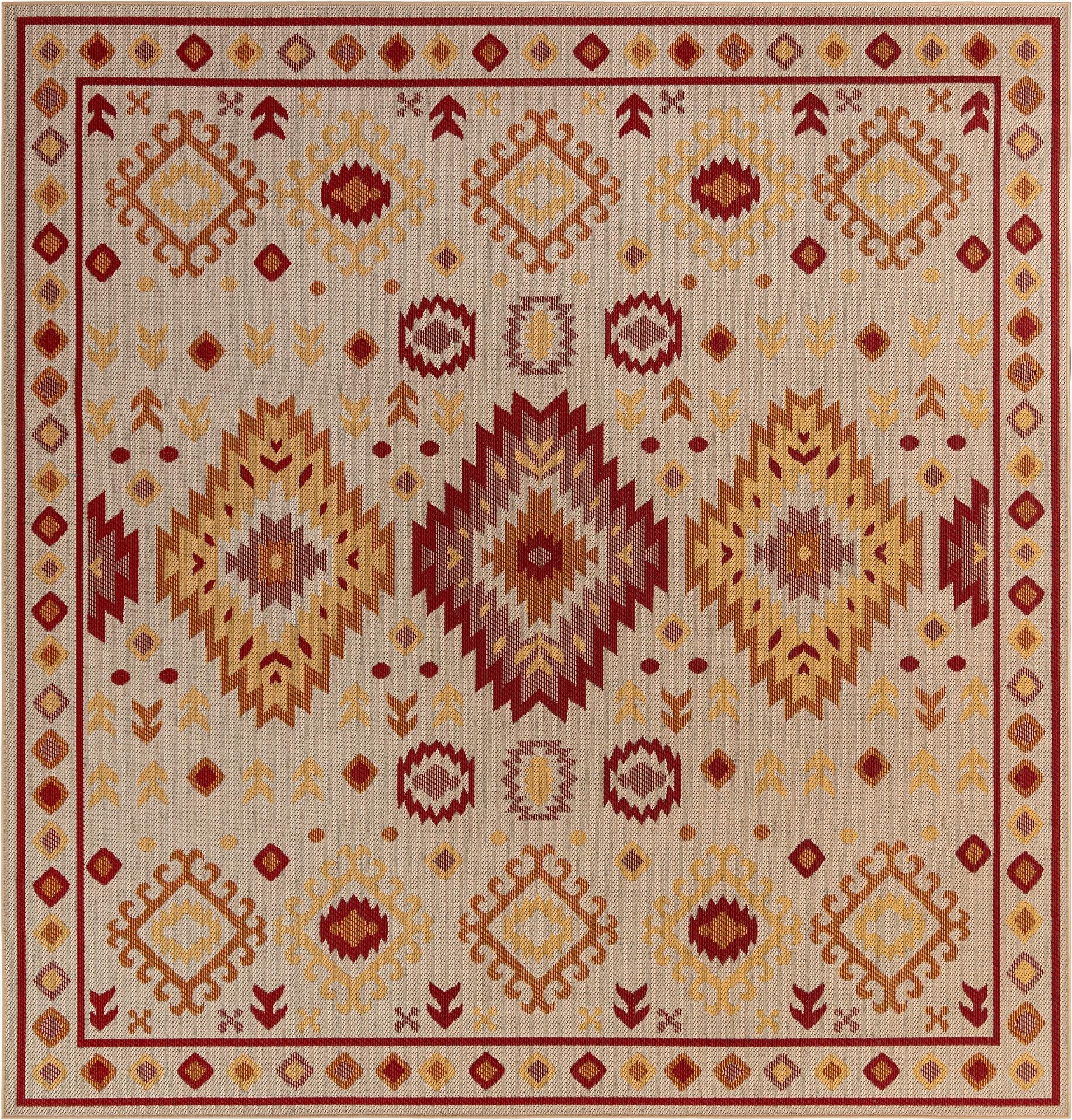 10' x 10'  Washable Baja Indoor / Outdoor Square Rug