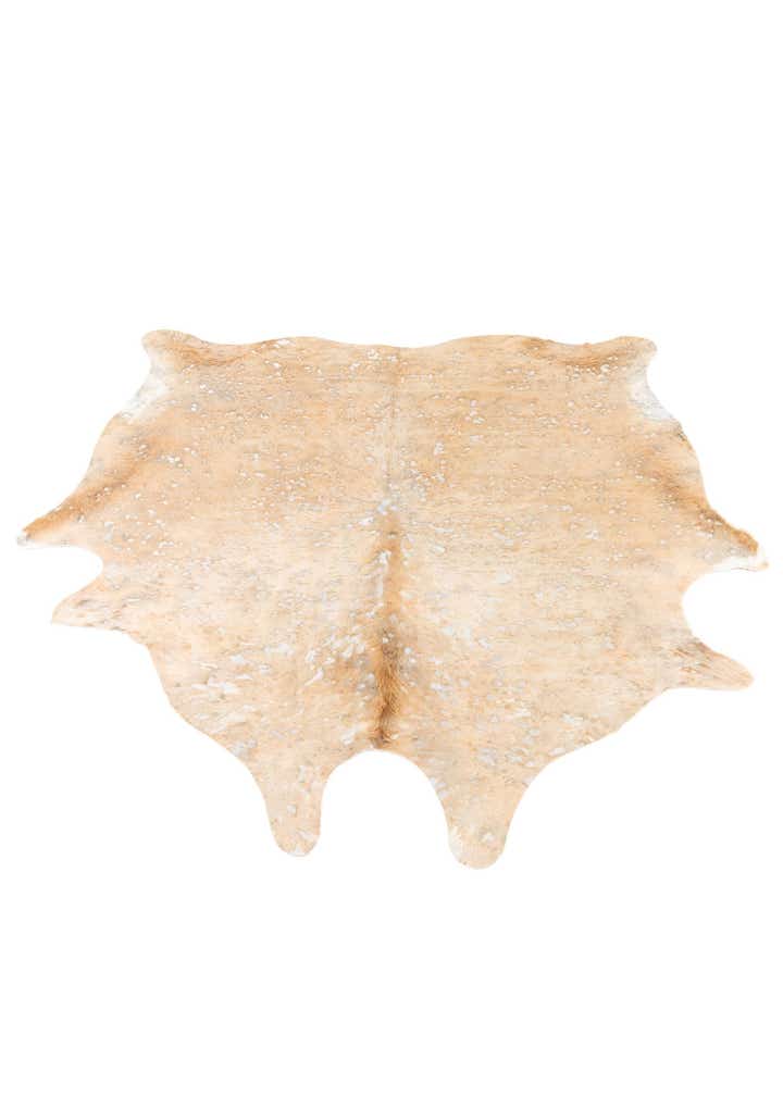 6' 5 x 6' 11 Cowhide Leather Freeform Rug