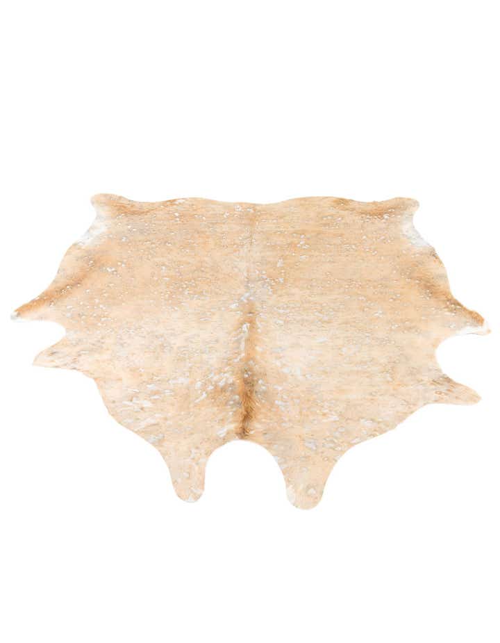 6' 5 x 6' 11 Cowhide Leather Freeform Rug