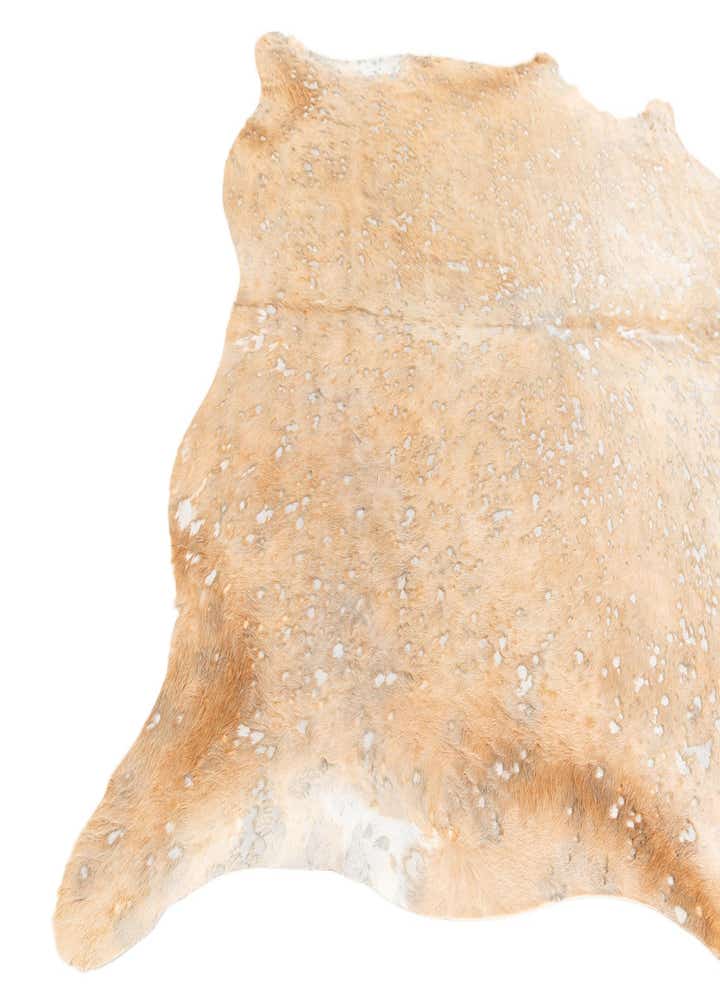6' 5 x 6' 11 Cowhide Leather Freeform Rug