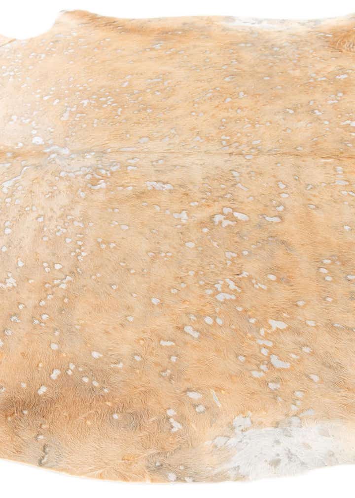 6' 5 x 6' 11 Cowhide Leather Freeform Rug