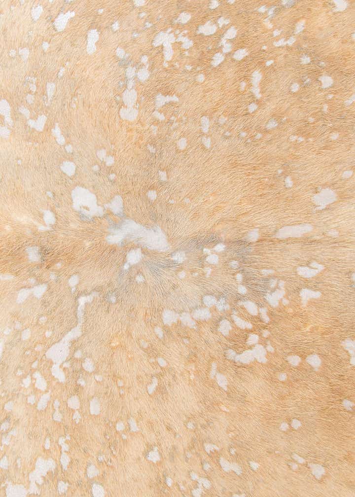 6' 5 x 6' 11 Cowhide Leather Freeform Rug