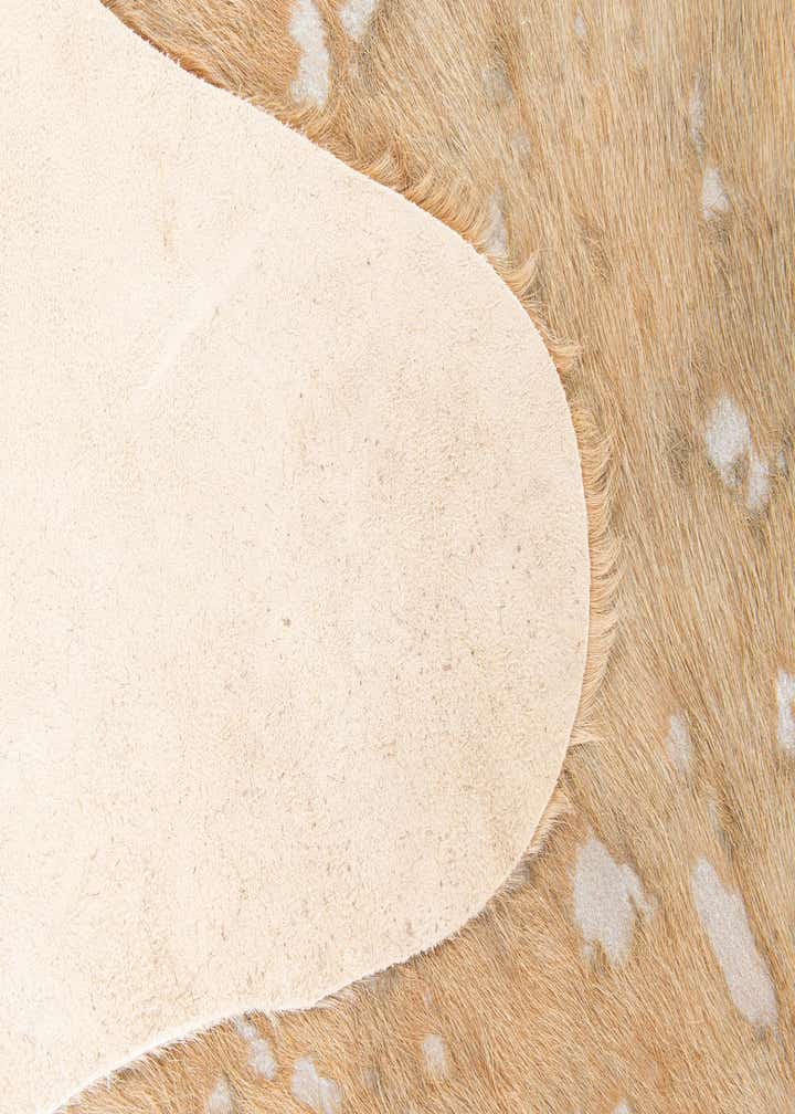 6' 5 x 6' 11 Cowhide Leather Freeform Rug