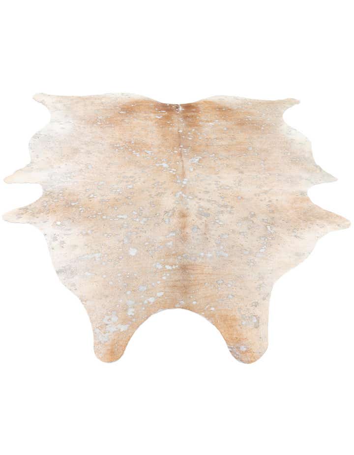 6' 2 x 7' 3 Cowhide Leather Freeform Rug