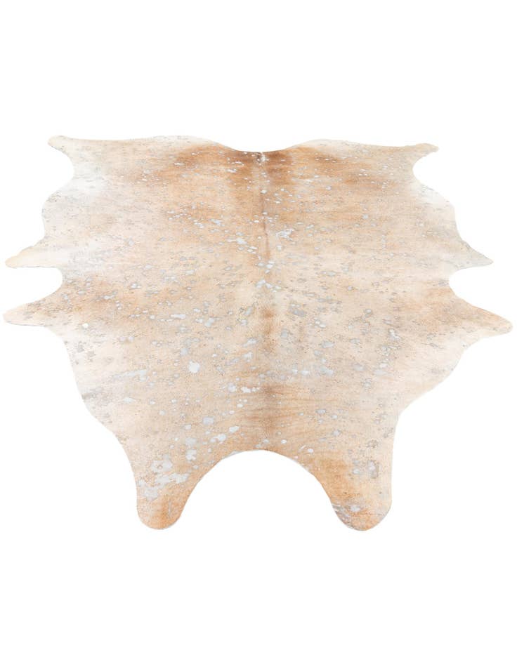 Detail image of 6' 2 x 7' 3 Cowhide Leather Freeform Rug
