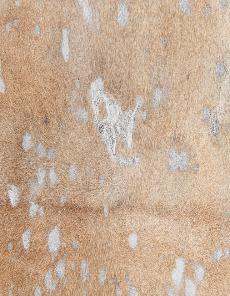 Detail image of 6' 2 x 7' 3 Cowhide Leather Freeform Rug