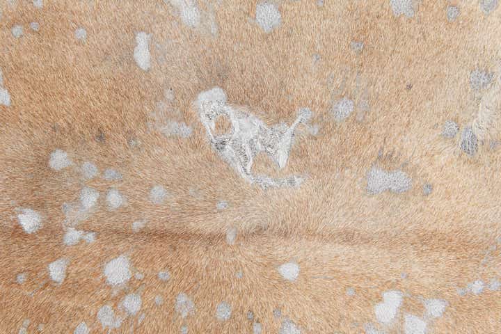 6' 2 x 7' 3 Cowhide Leather Freeform Rug