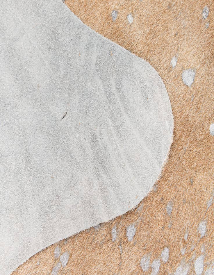 Detail image of 6' 2 x 7' 3 Cowhide Leather Freeform Rug