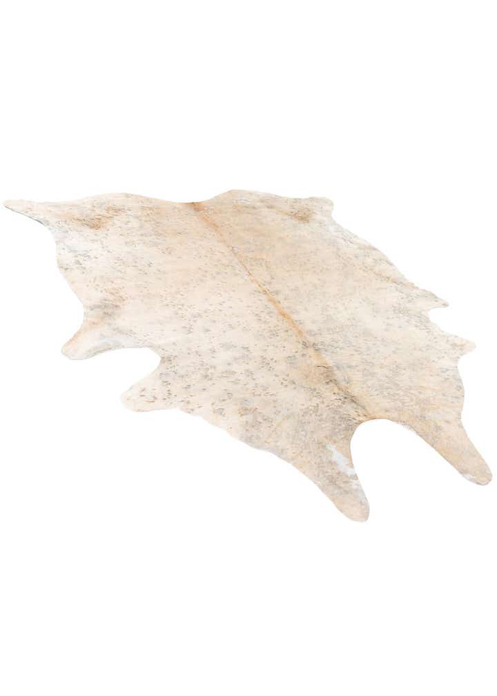 6' 3 x 7' Cowhide Leather Freeform Rug