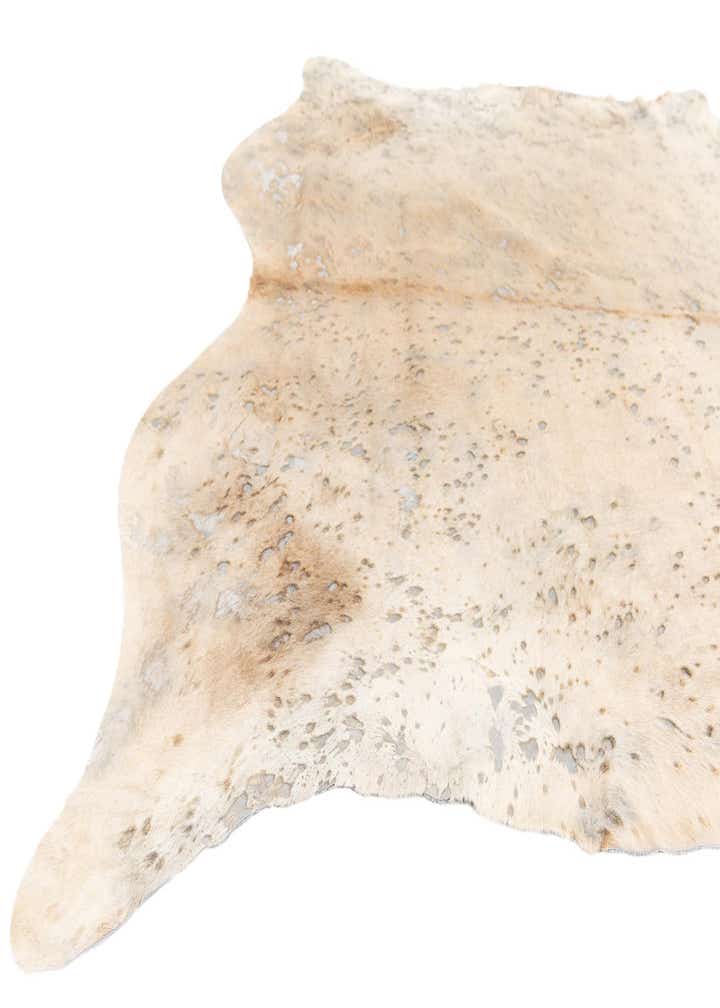 6' 3 x 7' Cowhide Leather Freeform Rug