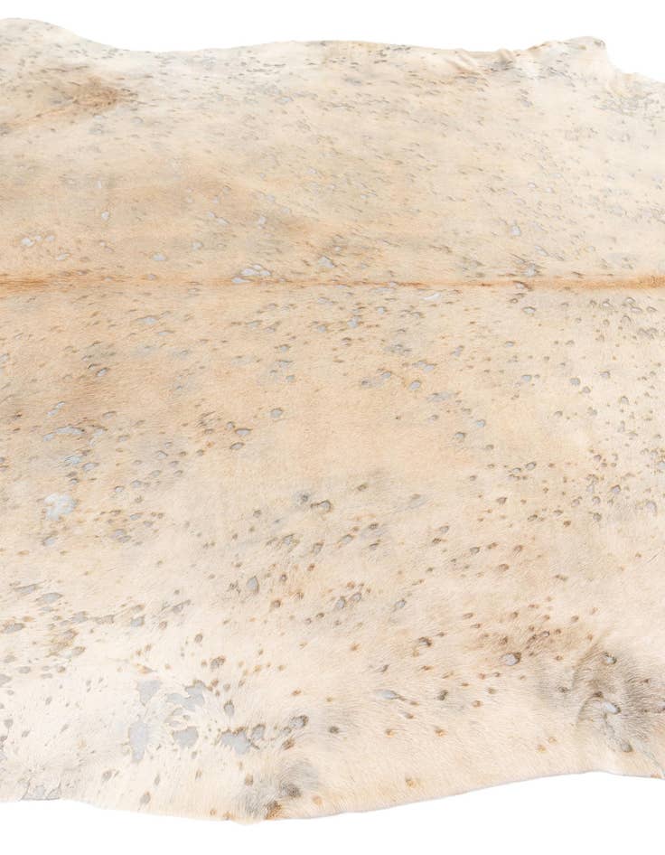 Detail image of 6' 3 x 7' Cowhide Leather Freeform Rug