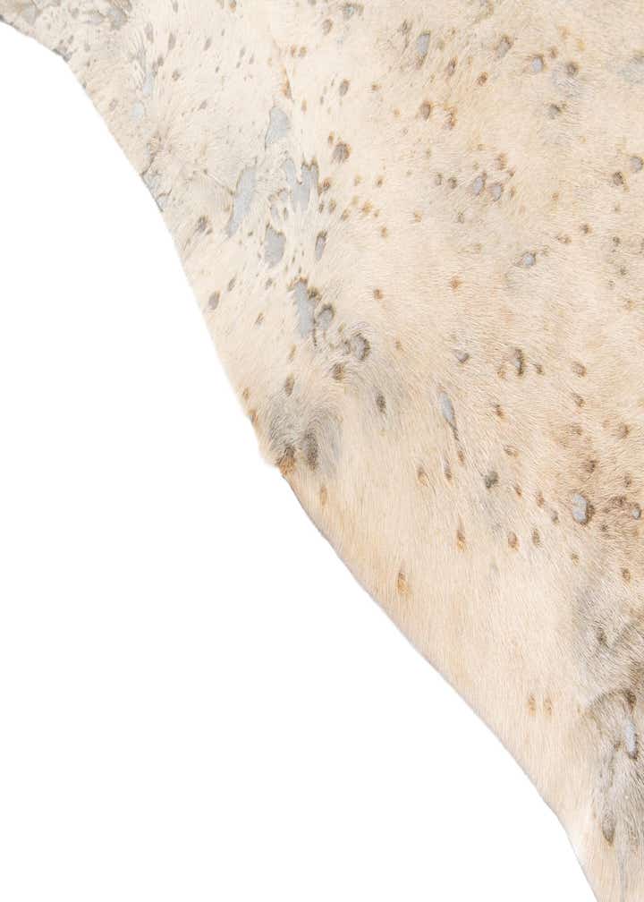 6' 3 x 7' Cowhide Leather Freeform Rug