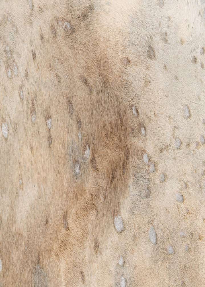 6' 3 x 7' Cowhide Leather Freeform Rug