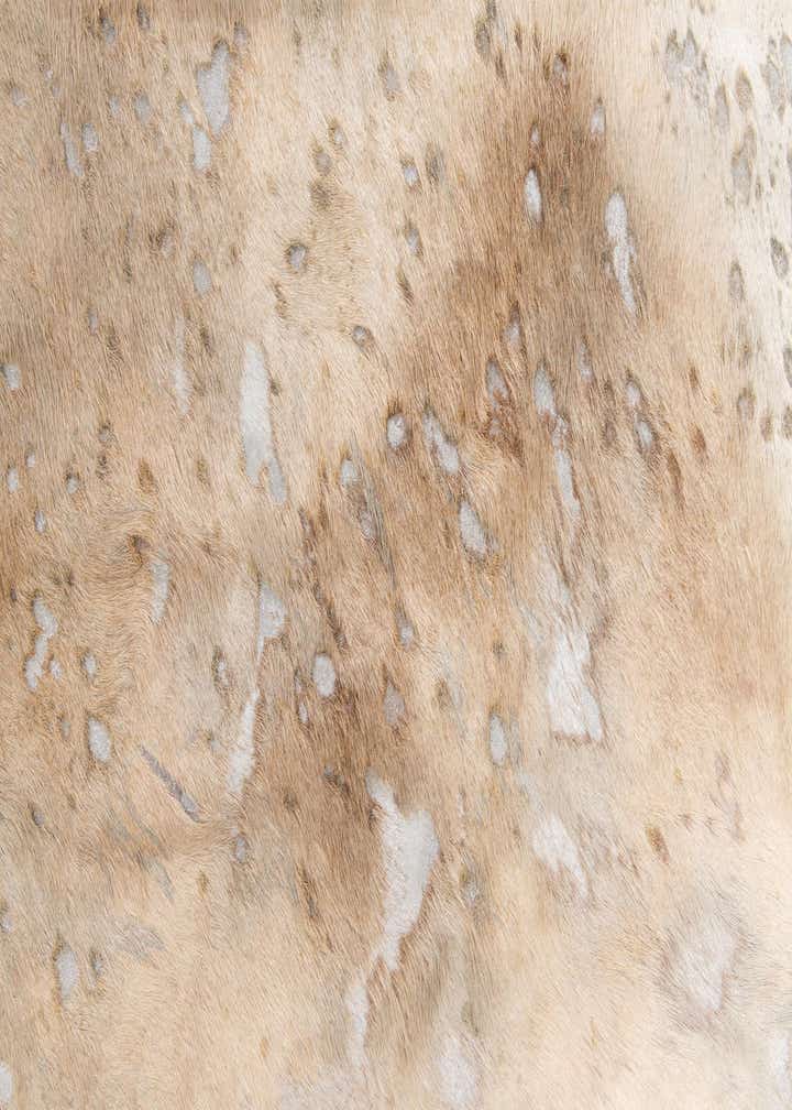 6' 3 x 7' Cowhide Leather Freeform Rug