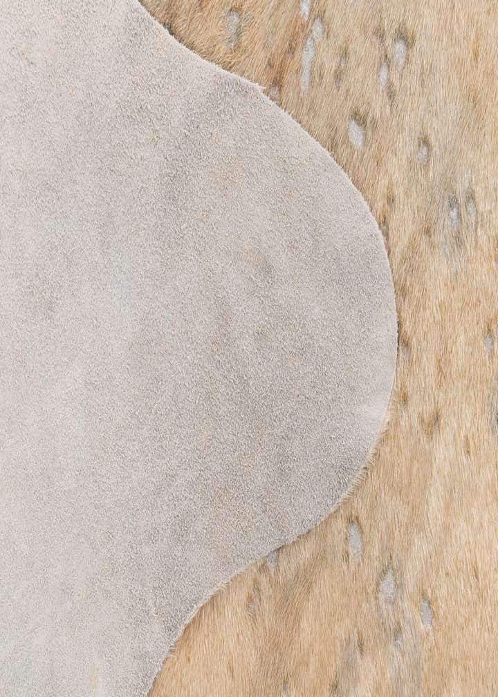6' 3 x 7' Cowhide Leather Freeform Rug