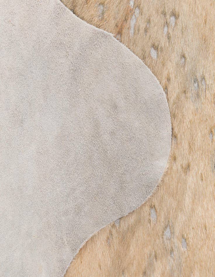 Detail image of 6' 3 x 7' Cowhide Leather Freeform Rug