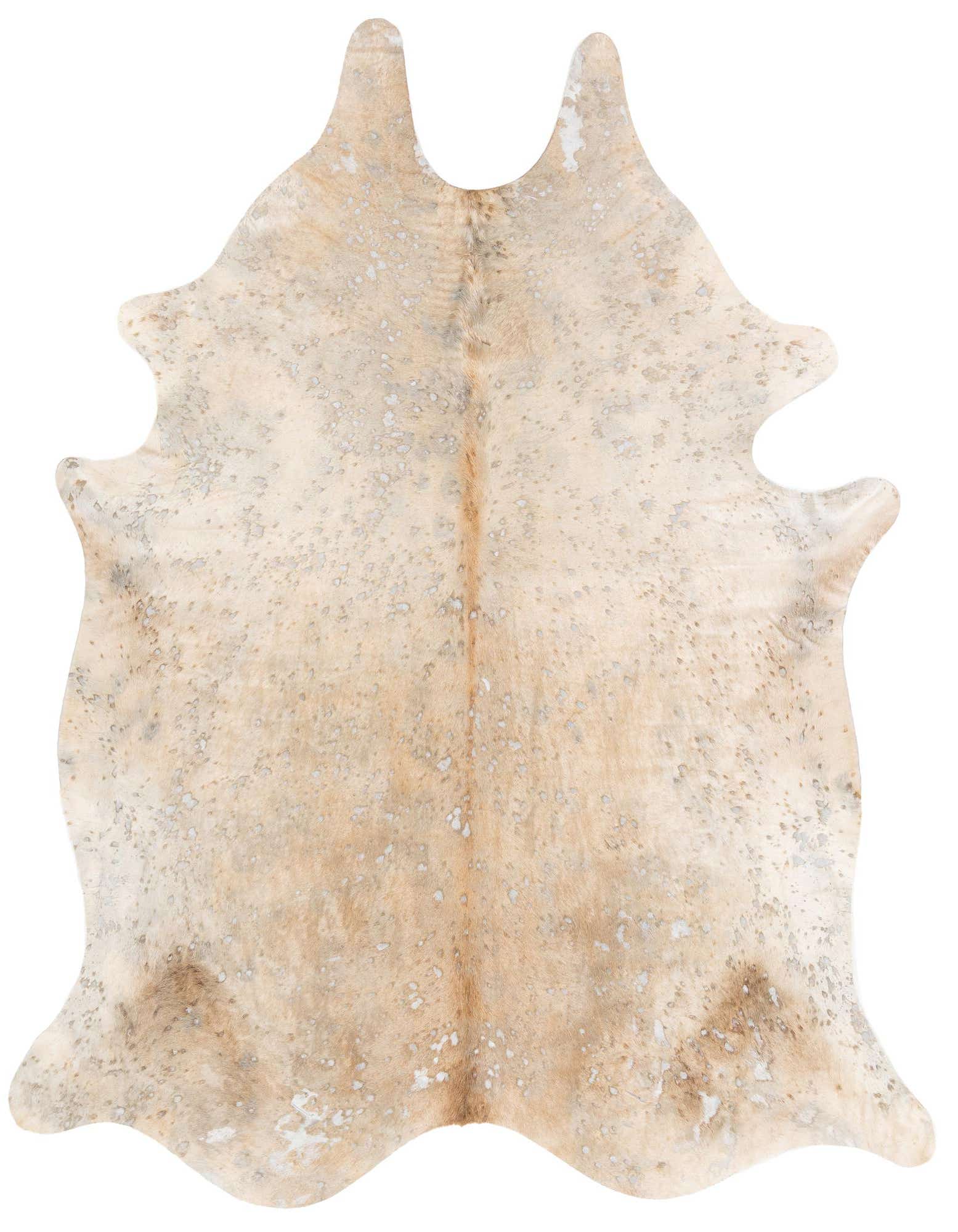 6' 3 x 7' Cowhide Leather Freeform Rug