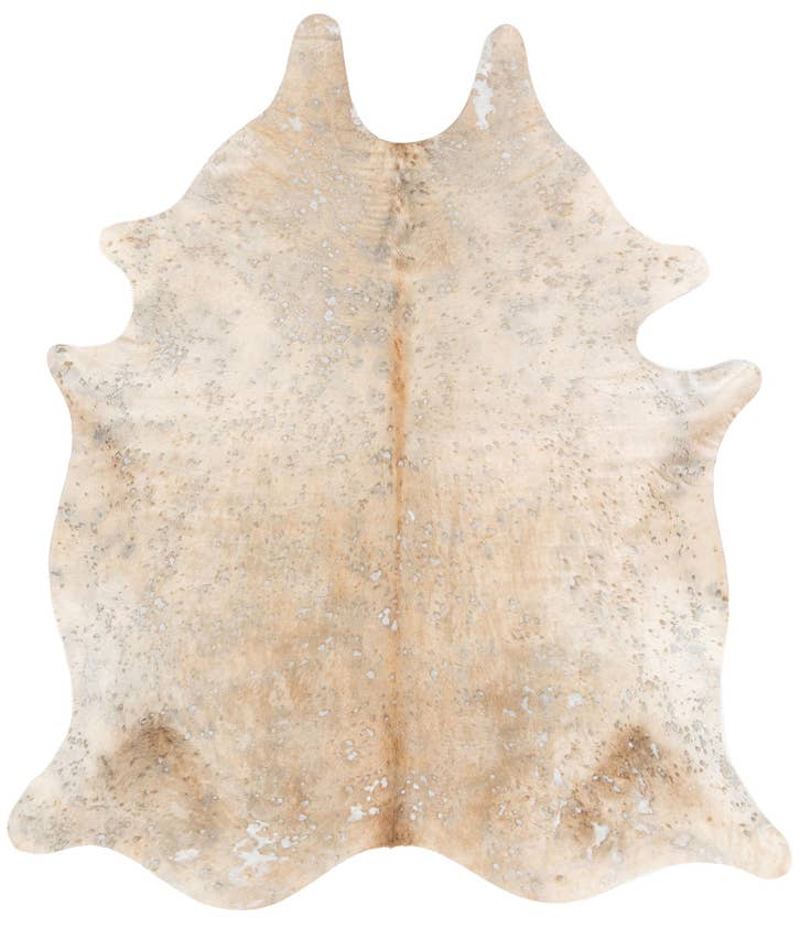 Detail image of 6' 3 x 7' Cowhide Leather Freeform Rug