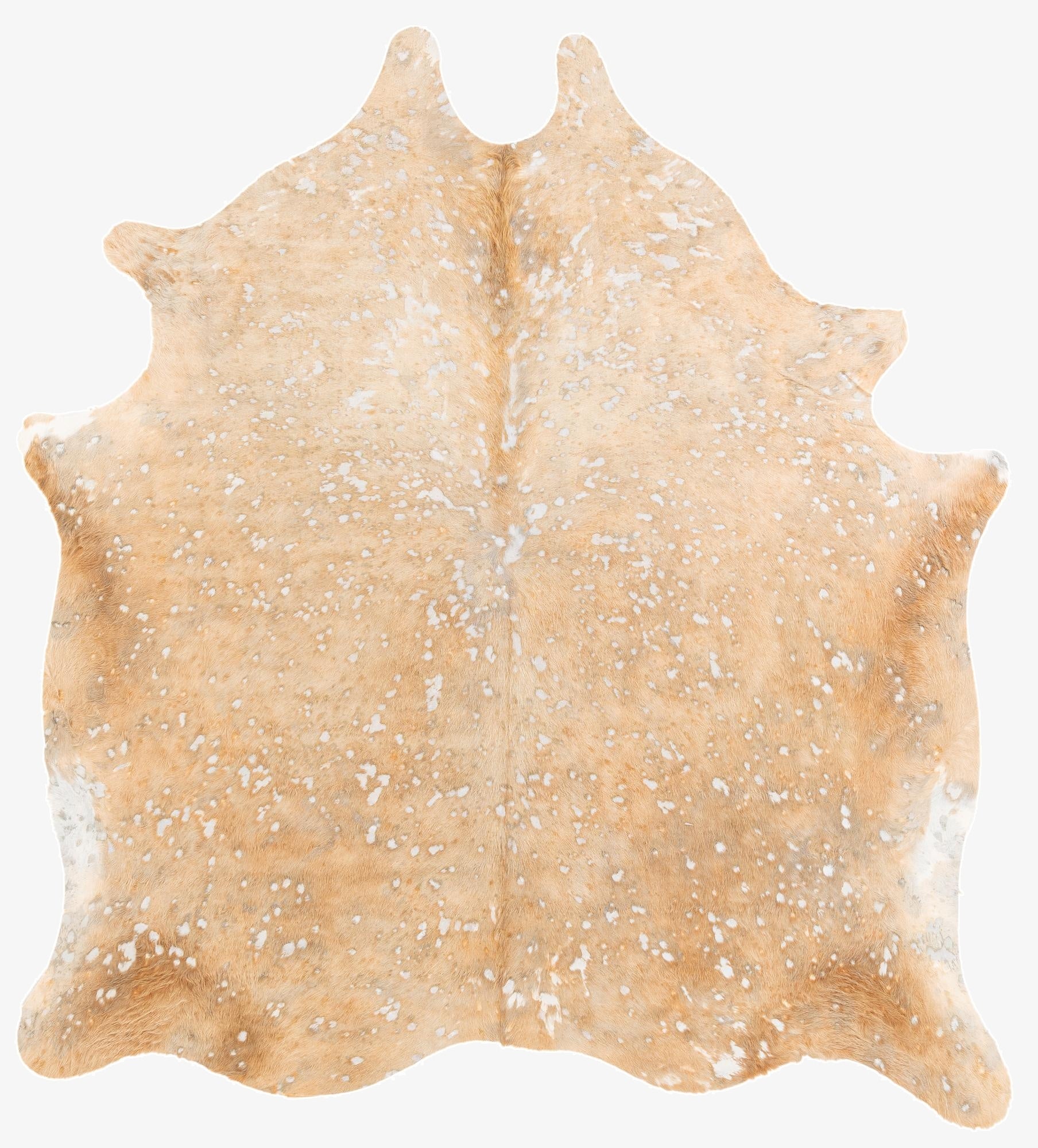 6' 5 x 6' 11 Cowhide Leather Freeform Rug
