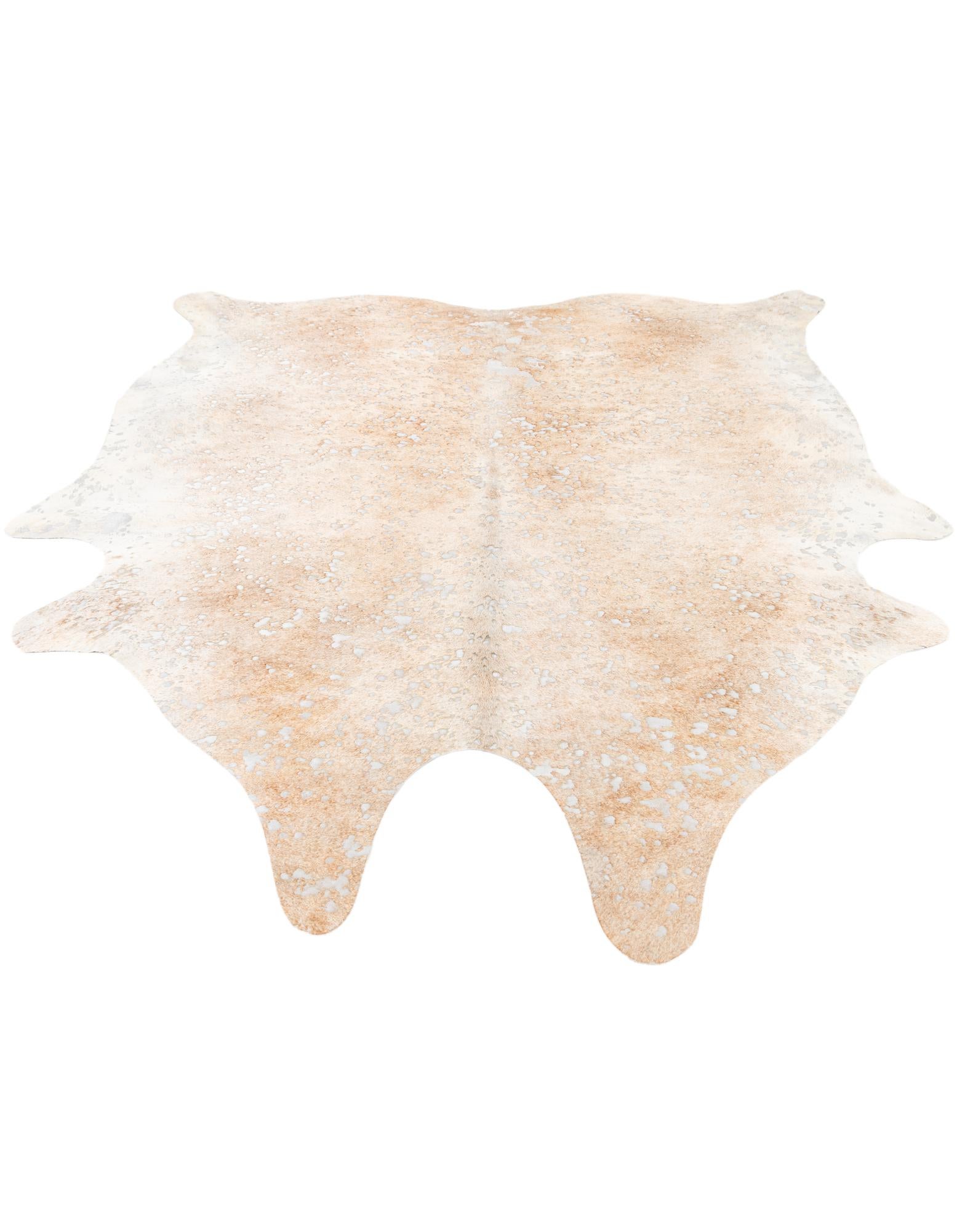6' 8 x 7' 4 Cowhide Leather Square Rug