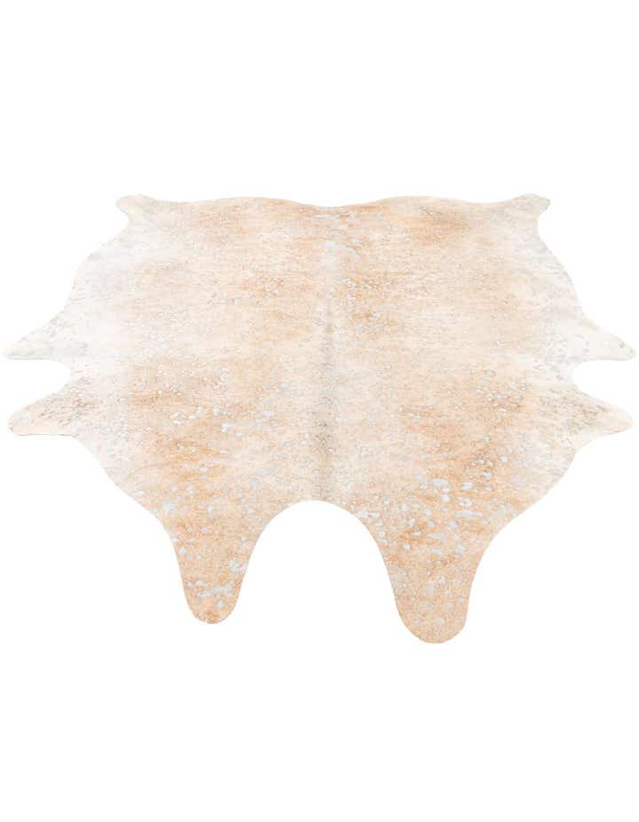 6' 8 x 7' 4 Cowhide Leather Square Rug