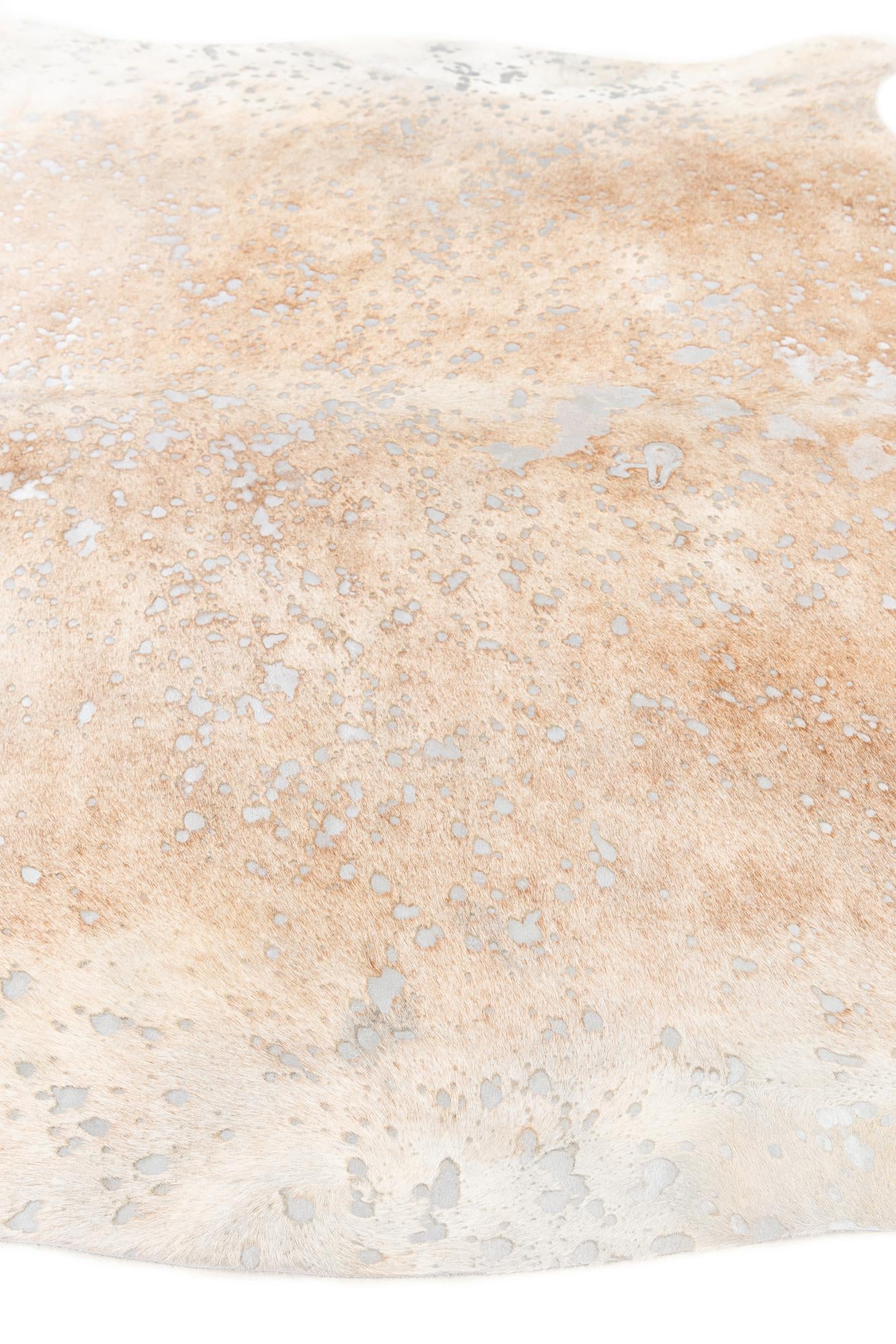 6' 8 x 7' 4 Cowhide Leather Square Rug