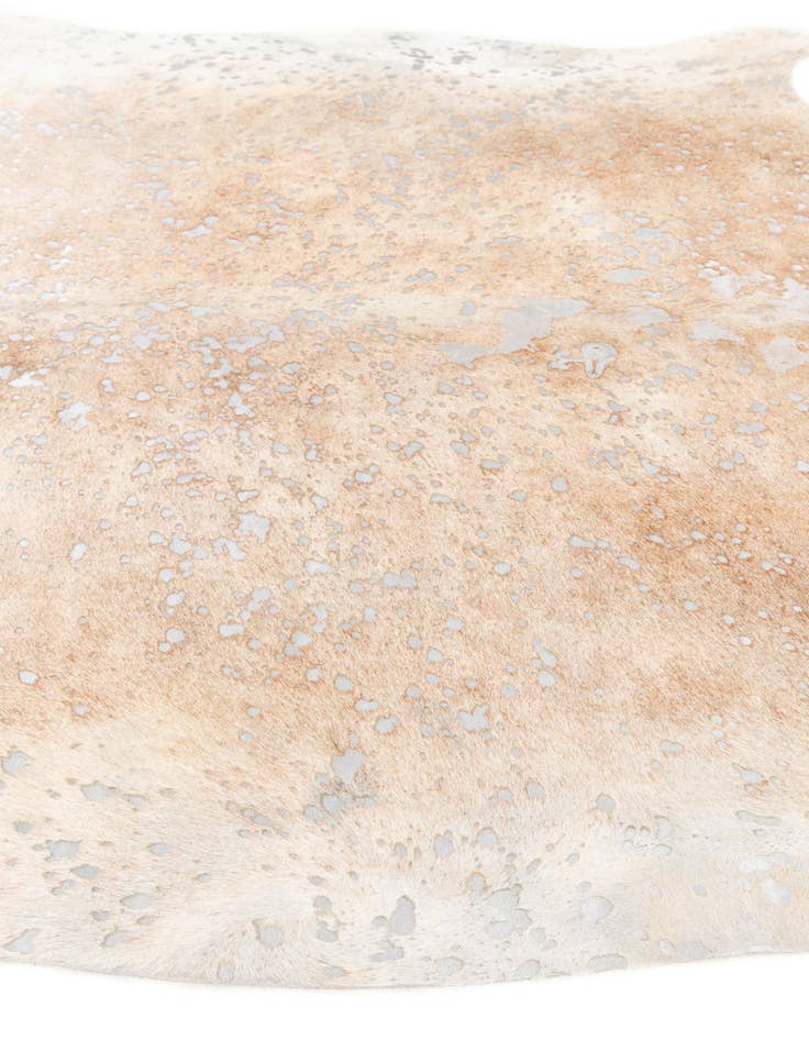 Detail image of 6' 8 x 7' 4 Cowhide Leather Square Rug