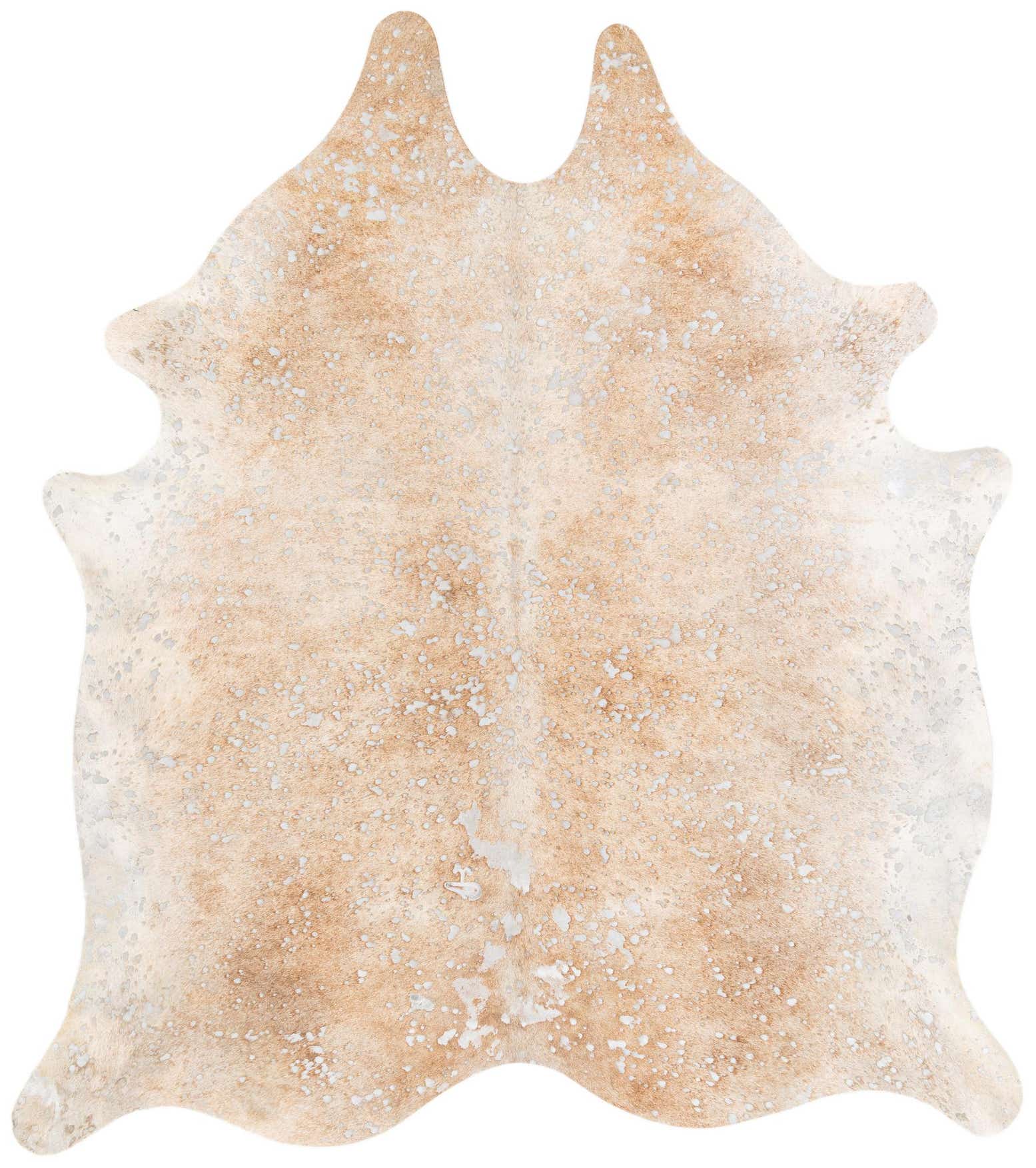 6' 8 x 7' 4 Cowhide Leather Square Rug