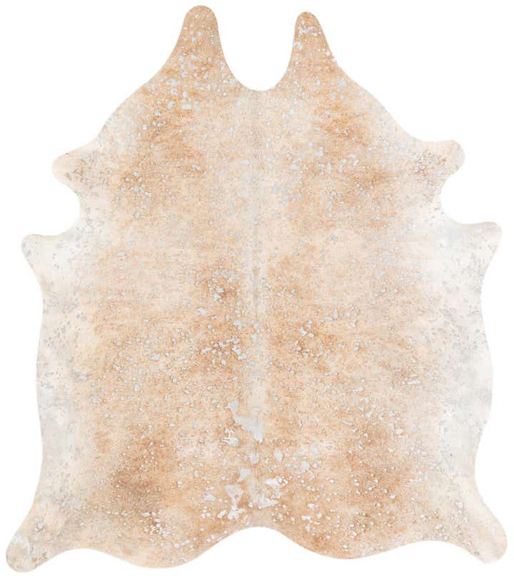 6' 8 x 7' 4 Cowhide Leather Square Rug