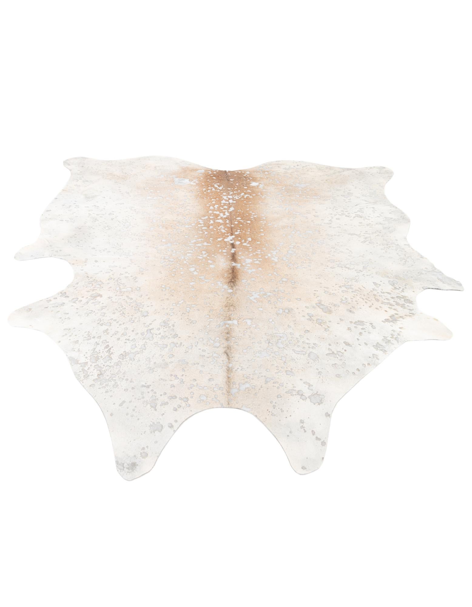 7' 1 x 7' 10 Cowhide Leather Square Rug