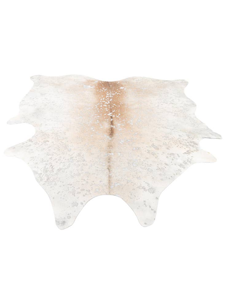 Detail image of 7' 1 x 7' 10 Cowhide Leather Square Rug