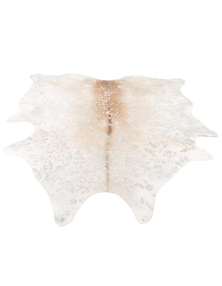 7' 1 x 7' 10 Cowhide Leather Square Rug