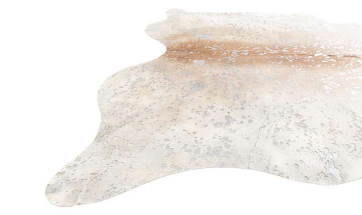 7' 1 x 7' 10 Cowhide Leather Square Rug