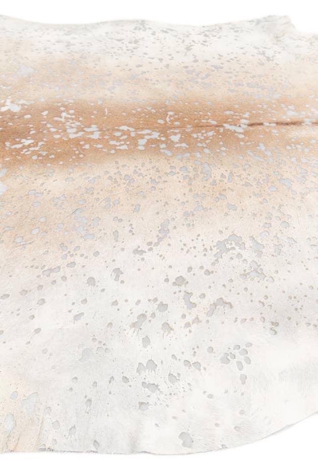 Detail image of 7' 1 x 7' 10 Cowhide Leather Square Rug